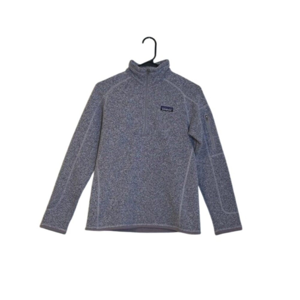 Patagonia Better Sweater Womens Medium Lavender Quarter Zip Fleece Pullover Zip